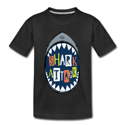 Shark Attack Kids T-Shirt - black