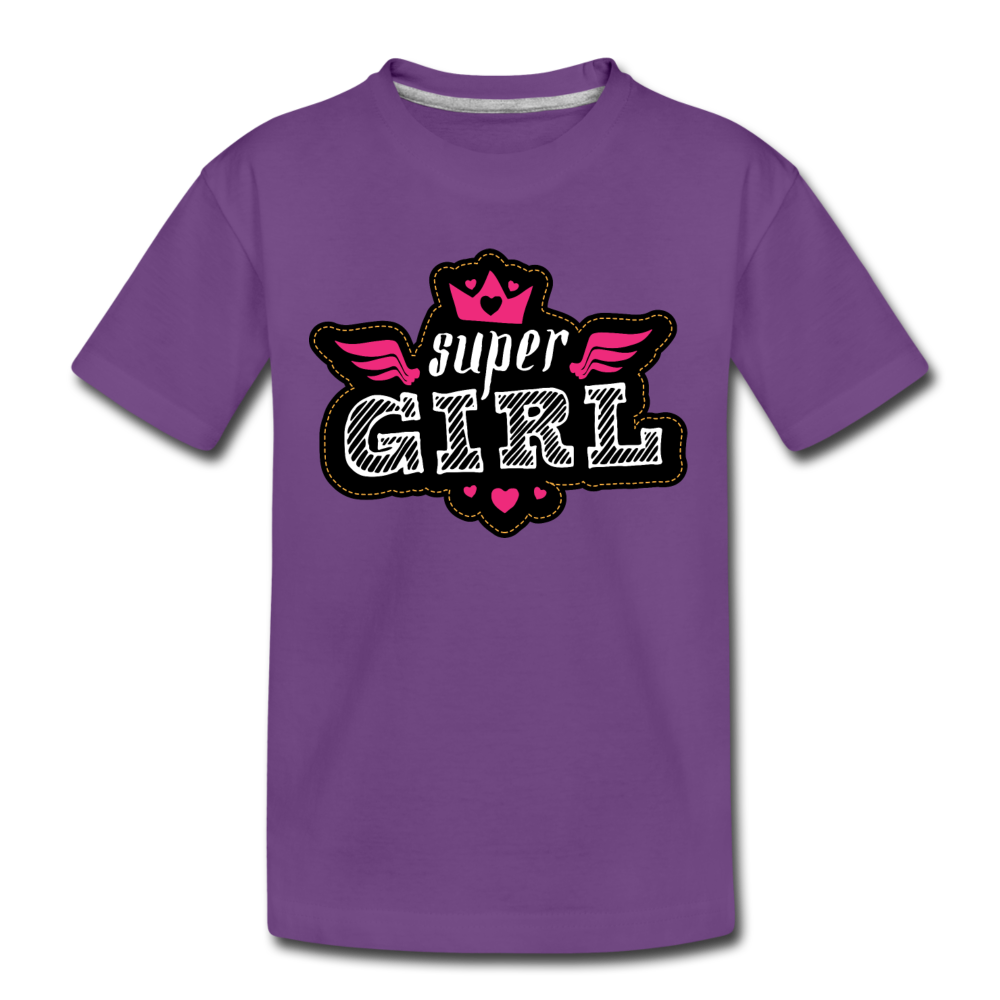 Super Girl Kids T-Shirt - purple