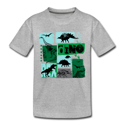 Dinosaurs Kids T-Shirt - heather gray