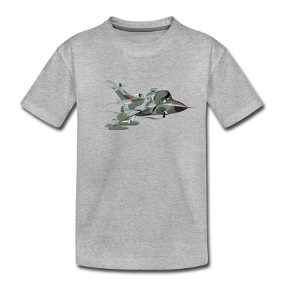 Fighter Jet Kids T-Shirt - heather gray