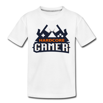 Hardcore Gamer Kids T-Shirt - white