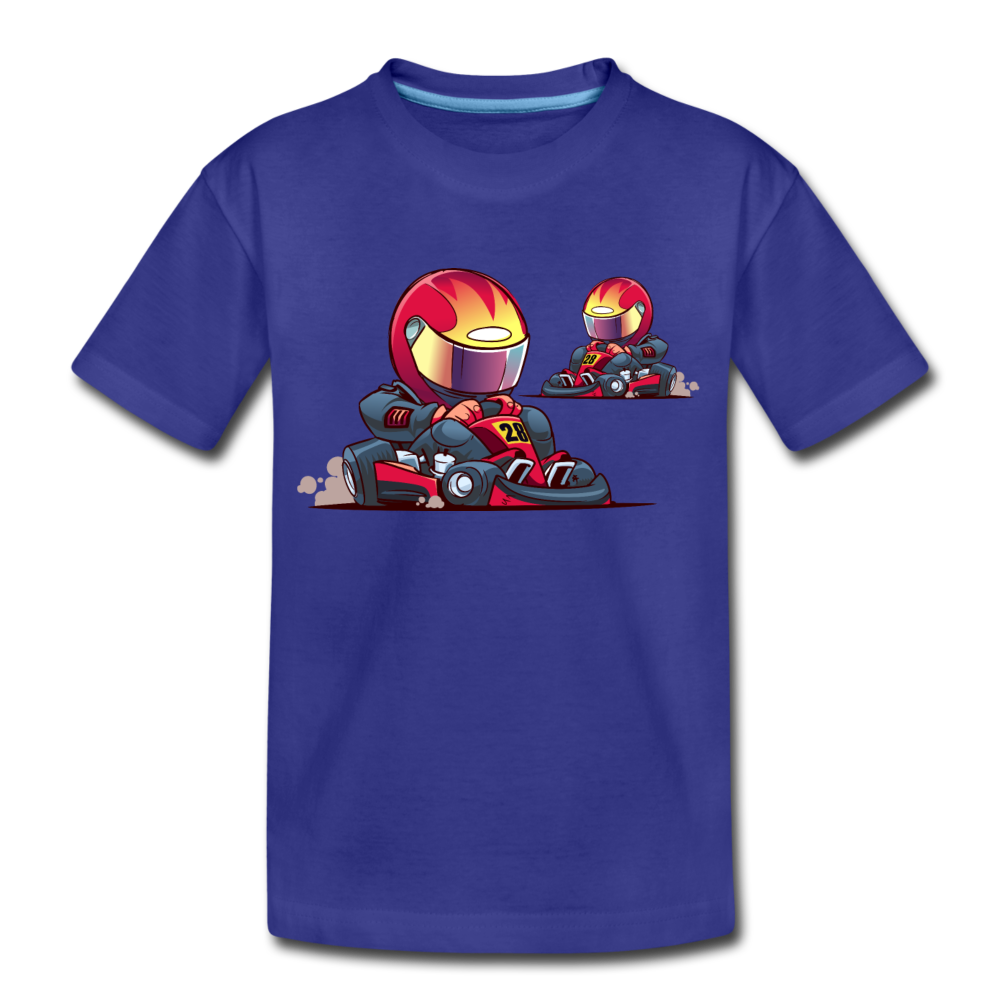 Go-Karts Cartoon Kids T-Shirt - royal blue