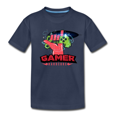 Hardcore Gamer Kids T-Shirt - navy