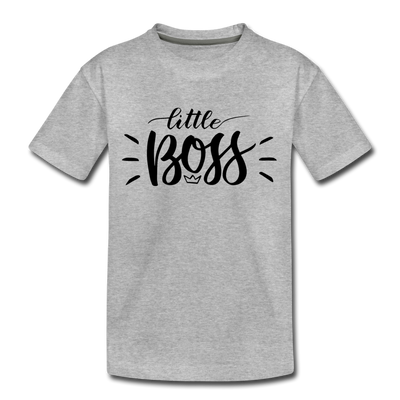 Little Boss Kids T-Shirt - heather gray