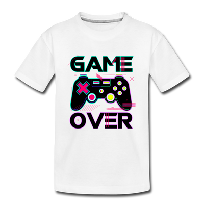 Game Over Gamer Kids T-Shirt - white