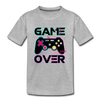 Game Over Gamer Kids T-Shirt - heather gray