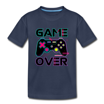 Game Over Gamer Kids T-Shirt - navy