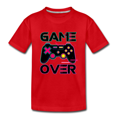 Game Over Gamer Kids T-Shirt - red