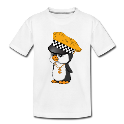 Taxi Penguin Kids T-Shirt - white