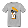Taxi Penguin Kids T-Shirt - heather gray