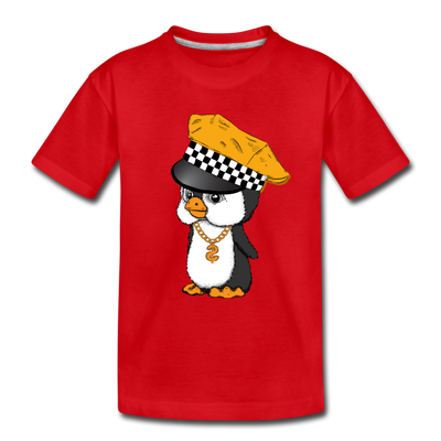 Taxi Penguin Kids T-Shirt - red