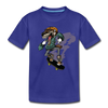 Skater Wolf Kids T-Shirt - royal blue