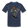 Skater Wolf Kids T-Shirt - navy
