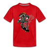 Skater Wolf Kids T-Shirt - red