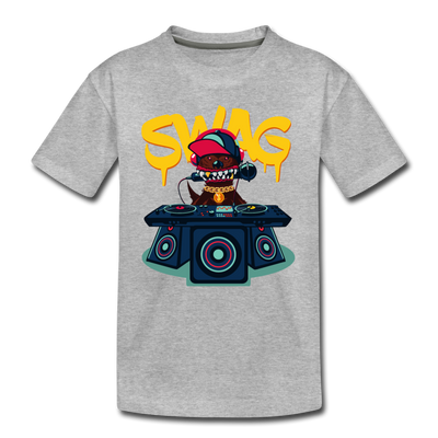 Swag DJ Kids T-Shirt - heather gray