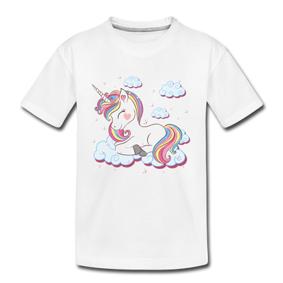 Unicorn Clouds Kids T-Shirt - white