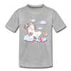 Unicorn Clouds Kids T-Shirt - heather gray