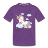 Unicorn Clouds Kids T-Shirt - purple