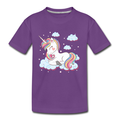 Unicorn Clouds Kids T-Shirt - purple