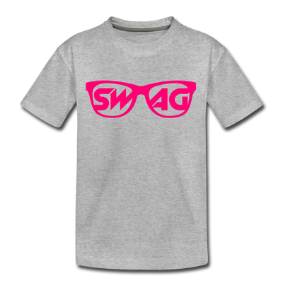 Swag Sunglasses Kids T-Shirt - heather gray