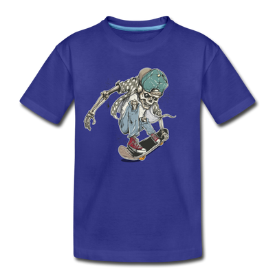 Skeleton Skater Kids T-Shirt - royal blue