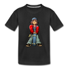 Skater Boy Cartoon Kids T-Shirt - black
