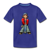 Skater Boy Cartoon Kids T-Shirt - royal blue