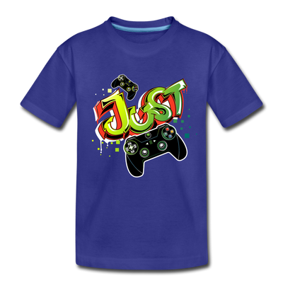 Just Play Video Games Kids T-Shirt - royal blue