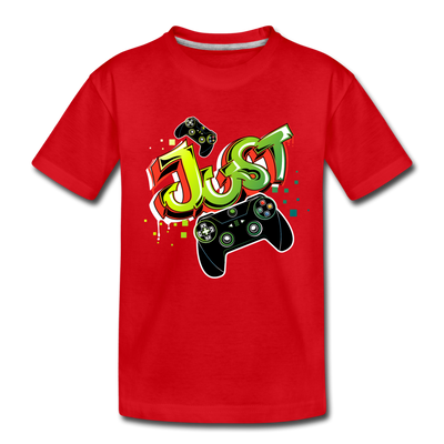 Just Play Video Games Kids T-Shirt - red