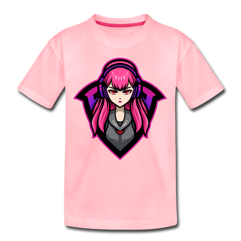 Cartoon Girl Kids T-Shirt - pink