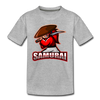 Samurai Cartoon Kids T-Shirt - heather gray