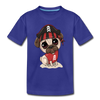 Pirate Dog Cartoon Kids T-Shirt - royal blue