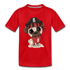Pirate Dog Cartoon Kids T-Shirt - red