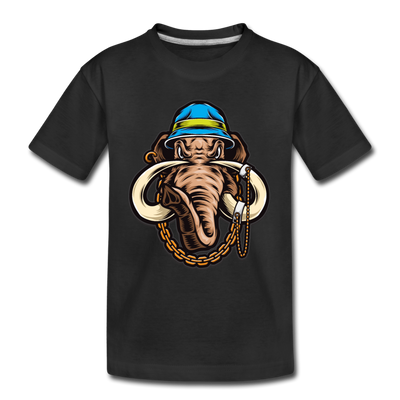 Hip Hop Elephant Kids T-Shirt - black