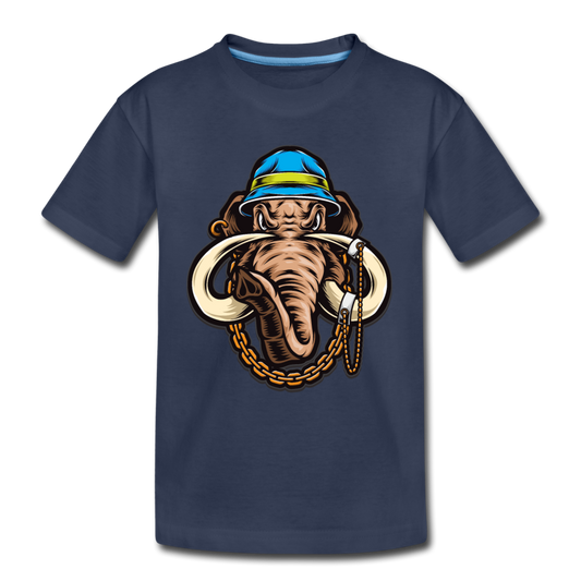 Hip Hop Elephant Kids T-Shirt - navy