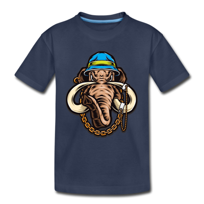 Hip Hop Elephant Kids T-Shirt - navy