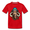 Hip Hop Elephant Kids T-Shirt - red
