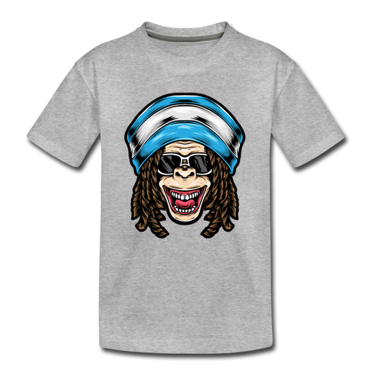 Monkey Dread Locks Kids T-Shirt - heather gray