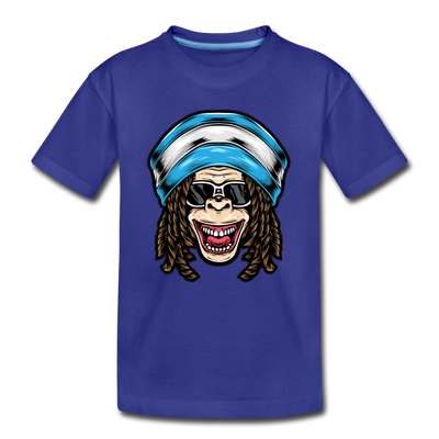 Monkey Dread Locks Kids T-Shirt - royal blue
