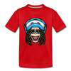 Monkey Dread Locks Kids T-Shirt - red