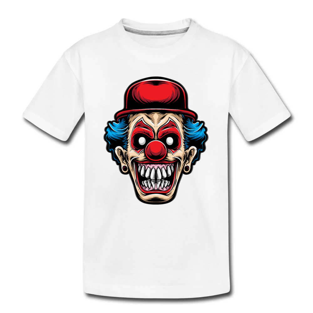 Clown Face Kids T-Shirt - white