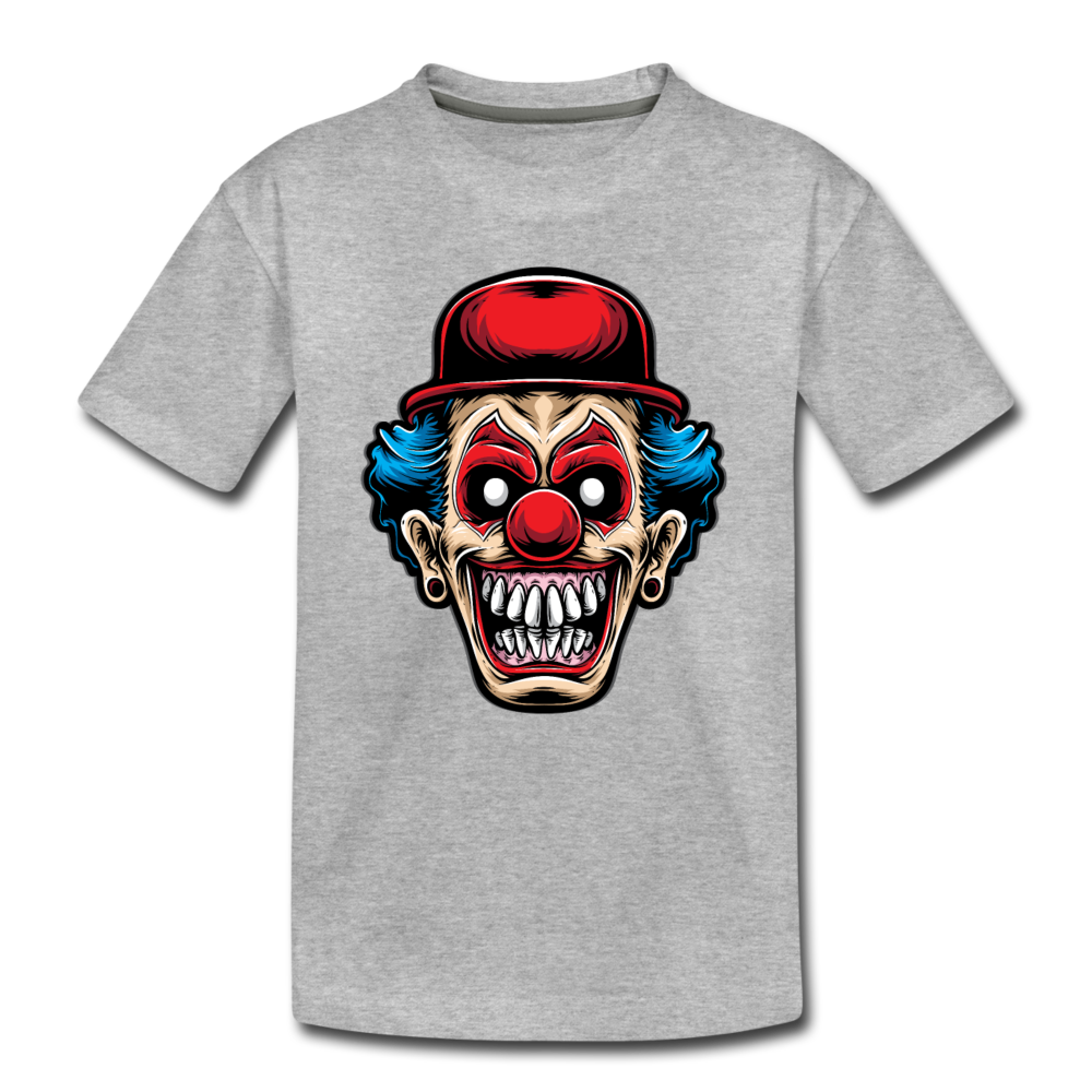 Clown Face Kids T-Shirt - heather gray