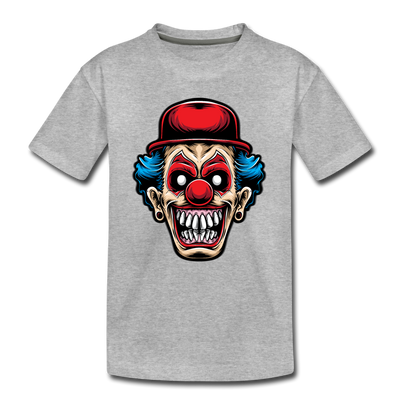 Clown Face Kids T-Shirt - heather gray