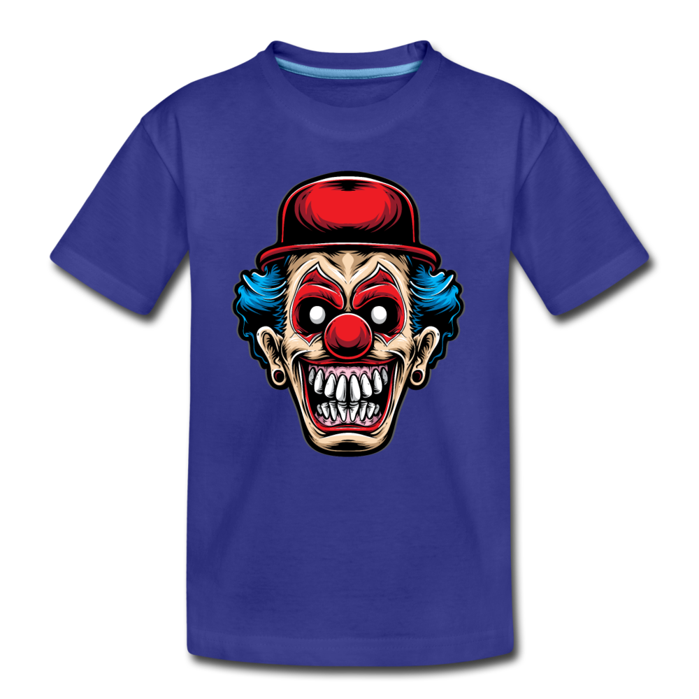 Clown Face Kids T-Shirt - royal blue