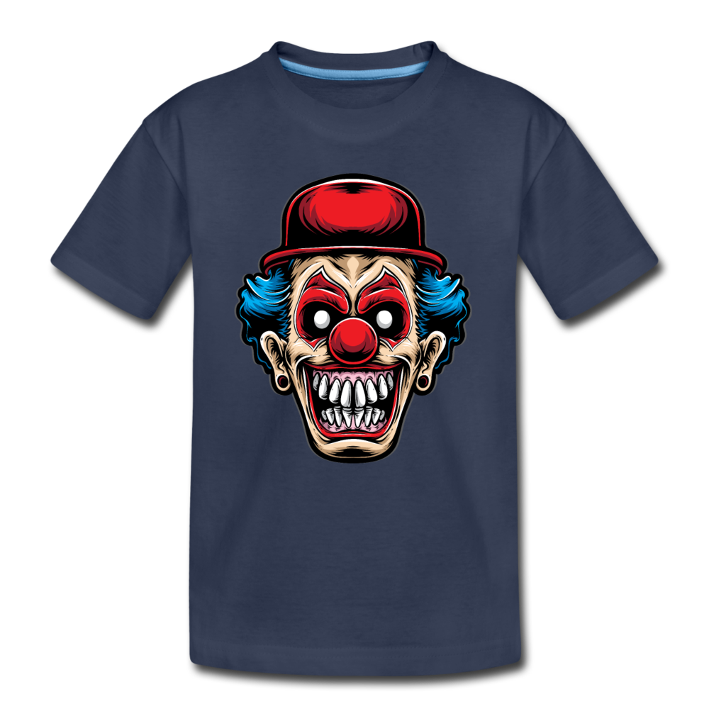 Clown Face Kids T-Shirt - navy