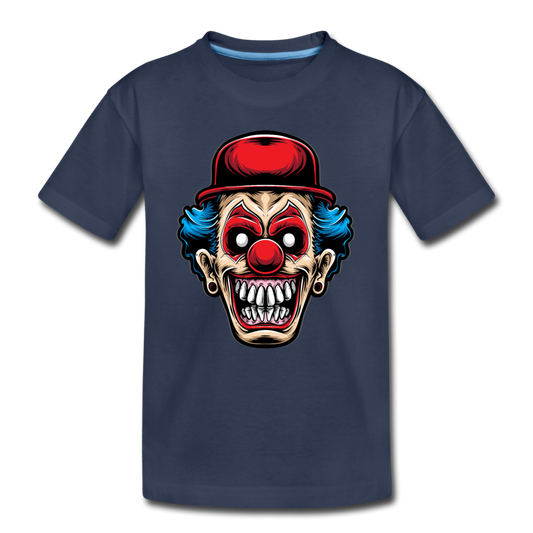 Clown Face Kids T-Shirt - navy