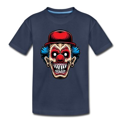 Clown Face Kids T-Shirt - navy