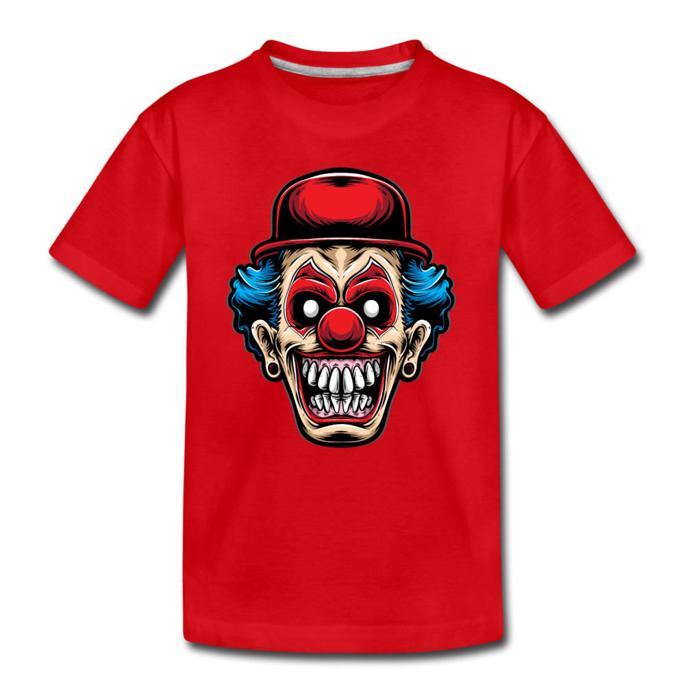 Clown Face Kids T-Shirt - red