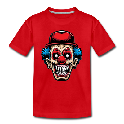 Clown Face Kids T-Shirt - red