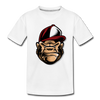 Gorilla Hat Cartoon Kids T-Shirt - white